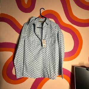 Wrangler Light Blue Patterned Shirt